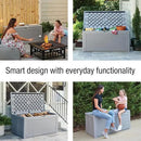Rubbermaid Extra Large Resin Outdoor Storage Deck Box (134 Gal), Weather Resistant, Gray, Deck Organization for Home/Backyard/Pool Chemicals/Toys/Garden Tools/Porch/Patio Cushions by GreenHaven Gardens
