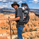 ClevrPlus Canyonero Camping Baby Backpack Hiking Kid Toddler Child Carrier with Stand and Sun Shade Visor, Black by TinyTreasures Baby Boutique