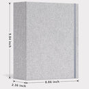Vienrose Linen 3-Ring Photo Album Holds 250 Photos, 200 4x6 Photos and 50 6x8 Pictures, Picture Album with Multiple Size Pockets, Memory Book for Family Wedding Anniversary Baby, Grey by TinyTreasures Baby Boutique