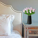 Mandy's Artificial Tulips 20 Stems Light Purple PU Faux Flowers for Wedding Home Decor 13.5 Inch by CozyNest Decor