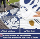 GAOMON Outdoor Plastic Straw Rug 9x18 Waterproof Patio Rug Reversible Camping Mat, Foldable Portable RV Picnic Carpet with Bag & 4 Stakes, UV Resistant Outside Carpet for Deck Balcony, Blue by CozyNest Decor