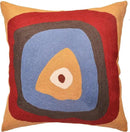 Kandinsky Modern Pillow Cover - Ruby Abstract Pillowcase Farmhouse Chair Contemporary Cushion Outdoor Pillowsham Mid Century Handmade Wool Size 18x18 by CozyNest Decor