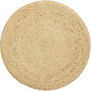 REDEARTH · Cylindrical Pouf Foot Stool Ottoman - Jute Braided Pouffe Poof Accent Sitting Footrest for Living Room, Bedroom, Nursery, Patio, Lounge & Other Rooms (Navy Natural, 18"x18"x14") by CozyNest Decor