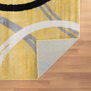 Rugshop Modern Wavy Circles Design Area Rug 9' x 12' Yellow by TinyTreasures Baby Boutique