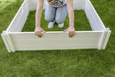 Vita Classic 4 Foot x 4 Foot x 11 inch White Vinyl Raised Modular Garden Bed, White, PVC, BPA and Pthalate Free, VT17108 by GreenHaven Gardens