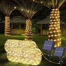 Solar Rope Lights, 2 Packs 66ft 200LED Solar String Lights, 8 Modes Waterproof Solar Powered Outdoor Lights, Flexible Clear Tube Light for Garden, Backyard, Patio, Deck, Pool,Tree Decor - Warm White by GreenHaven Gardens