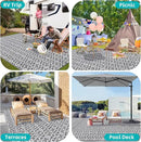 HEBE Outdoor Rug Waterproof 9x18, Plastic Straw Rug Camping Rug, Reversible Outdoor Patio Rugs RV Mat Clearance, Indoor Outside Floor Carpet for Porch,Deck,Camper,Balcony,Backyard by GreenHaven Gardens