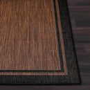 CAMILSON Indoor Outdoor Rug, 6x9 Bordered Nut Brown Black Modern Area Rugs for Indoor and Outdoor Patios, Kitchen and Hallway Mats, Washable Porch Deck Outside Carpet (Bordered Nut Brown Black, 6 x 9) by GreenHaven Gardens