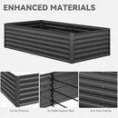 YITAHOME 8x4x2ft Large Raised Garden Bed Kit, Galvanized Metal Planter Box with Gloves, Ground Nails, Support Rod & Safety Rubber, Outdoor Above Ground Planters for Plants Vegetables Flowers, Black by GreenHaven Gardens
