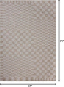 Loloi Amber Lewis Topanga Collection TOP-03 Natural/Dove 3'-11" x 5'-11" Indoor/Outdoor Accent Rug by CozyNest Decor
