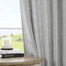 Joydeco Linen Curtains for Living Room,Light Filtering Rod Pocket Back Tab Semi Sheer Drapes Window Long Curtains 120 inches Long Ebony Grey by CozyNest Decor
