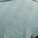 MarCielo 3-Piece 100% Cotton Oversized Bedspread Lightweight Quilt Coverlet Embroidery Farmhouse Bedding Set (Tk Aqua Green, Oversized Queen (100"x106")) by CozyNest Decor