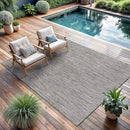 CAMILSON Outdoor Rug 5x7 Modern Area Rugs for Indoor and Outdoor Patios and Porches - Waterproof, Washable, Non-Shedding, Easy-to-Clean Outside Carpet (5 x 7, Solid - Silver Gray) by CozyNest Decor