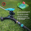 Lawn Pulsating Impact Sprinkler 300011 with a Gear Drive on Metal Base, Adjustable to 360 Degrees by New England Garden Tools by GreenHaven Gardens