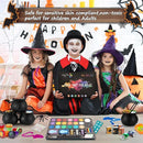 Maydear Face Painting Kit for Kids - 20 Colors Water Based Makeup Palette with Stencils, Glitters, Rainbow Split Cake, Hair Dye Clips, for Parties, Halloween, Safe Professional Body & Face Paint Kit by TinyTreasures Baby Boutique