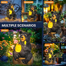 GIGALUMI Solar Garden Statues Outdoor Gifts for Women, Mom, Grandma, Cute Bear Figurine Christmas Housewarming Birthday Gifts, Garden Statues Decoration for Outside Yard, Patio, Balcony, Lawn, Pond by GreenHaven Gardens