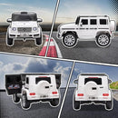Aosom 12V Kids Electric Car, Mercedes Benz G500 Licensed Battery Powered Ride on Truck for Kids with Remote Control, Headlights, Music, Suspension & Storage for Boys and Girls, White by TinyTreasures Baby Boutique