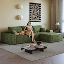 108" Sectional Couches for Living Room Modern Modular Sofa with L-Shape Couchs Upholstered Boneless Couch Deep Seat Sectional Couch with Chaise (Green, Right Facing Chaise+2Seaters) by CozyNest Decor