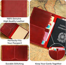 HIFA Leather Passport Holder, Handmade Passport Cover with Card and Ticket Slot - Genuine Leather, Elegant Design, Easy Access - Passport Case, Passport Wallet, Passport Holder by TinyTreasures Baby Boutique