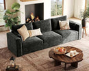 124.8'' Oversized Modular Sofa Comfy Cloud Couch with Storage, Extra Wide Sectional Sofa for Living Room, Covers Washable, 3-Seater, Chenille, Black by CozyNest Decor