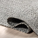 nuLOOM 2' x 10' Solid Hand Braided Indoor/Outdoor Area Rug, Pet-Friendly, High Traffic, Weather Resistant, for Patio, Balcony, Bedroom, Living, Dining Room, Wynn Salt and Pepper by GreenHaven Gardens