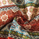 NEWLAKE Cotton Bedspread Quilt Sets - Reversible Patchwork Coverlet Set, Red Striped Jacquard Pattern, California King Size by CozyNest Decor