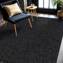 CAMILSON Easy Jute Rug 4x6, Indoor Outdoor Dark Gray Black Farmhouse Area Rugs for Living Room Patio and Kitchen Rug, Solid Boho Woven Design, Easy-Cleaning, Washable Outside Carpet Alfombras (4 x 6) by CozyNest Decor