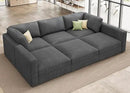 HONBAY Modular Sectional Sofa with Storage Corduroy Sleeper Sofa Modular Sectional Couches for Living Room,Dark Grey by CozyNest Decor