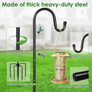 XDW-GIFTS Bird Feeder Pole for Outdoor, 2-Pack 92 Inch Shepherds Hooks Heavy Duty Garden Pole for Hanging Plant Basket, Solar Light Lanterns, Garden Plant Hanger Stands with 5 Base Prongs by GreenHaven Gardens