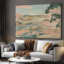 SIGNWIN 36"x46" Extra Large Framed Wall Art Japanese Ukiyo-e Landscape, Timeless Mt. Fuji Scene for Zen-Inspired or Asian-Style Interiors for Home Living Room Bedroom Decor (Frame Assembly Required) by CozyNest Decor