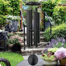 ASTARIN 45 in Memorial Wind Chimes Large with 6 Heavy Tubes, Large Deep Tone Wind Chimes Outdoor for Garden Hanging Décor,Sympathy Gifts. Black by CozyNest Decor