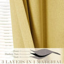 100" W x 96" L Faux Linen Room Divider Curtains, Full Blackout Pinch Pleated Drapes for Traverse Rod, Bedroom Divider Privacy Drapery with Hooks for Ceiling Track, 1 Panel, Yellow by CozyNest Decor