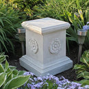 Design Toscano English Rosette Indoor/Outdoor Sculptural Garden Plinth Base Statue Riser, Large 13 Inch Tall, Cast Stone Resin, Antique Stone Finish by GreenHaven Gardens