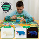 BONNYCO Animal Toys for Kids Painting Kit with 16 Figurines Animal Kids Crafts 4-8 with Glow in The Dark, Safari Gifts for Boys and Girls | Boy Toys 3 4 5 6 7 8 9 10 Years Old Birthday Christmas by TinyTreasures Baby Boutique