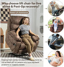 27in Extra Wide Power Lift Recliner Chair for Big Tall with Extended Footrest Heat Massage, Oversized Electric Lift Recliner Chairs for Adults Elderly Seniors, Arm Storage & Cup Holders by CozyNest Decor