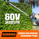 SENIX X6 60V Max* Battery Powered 26" Cordless Hedge Trimmer with Brushless Motor, Double-Sided Dual Action Blades, 1-1/4" Cutting Capacity, 3.0 Ah Lithium-ion Battery & Charger Included (HTX6-M1) by GreenHaven Gardens