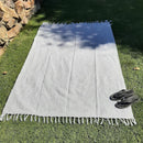Solid Grey Mexican Blanket