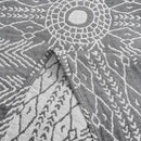 jinchan Boho 100% Cotton Muslin Blanket 3-Layer Queen Size 80x90 Inches Geometric Grey Lightweight Reversible Soft Cozy Comfy Throw for Couch Sofa Bed Large Coverlet Quilt Blanket Bedroom All Seasons by CozyNest Decor