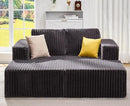 Hobestluk Modular Sectional Sofa Memory Foam Couch Sofa Bed Loveseat with Chaises Cloud Couch with Removable Cover Large Sectional Couches for Living Room (Strip Grey, Sofa Bed) by CozyNest Decor
