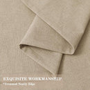 100% Blackout Linen Textured Drapes for Bedroom Pinch Pleated Curtains for Track System Portable Drapery for Sliding Glass Door/Storage/Space Room Divider, 70" Wx84 L, 1 PC, Sand Beige by CozyNest Decor