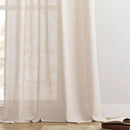Joydeco Linen Curtains for Living Room,Semi Sheer Drapes Window Long Curtains 108 inches Long Pink Beige by CozyNest Decor