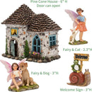 Fairy Garden House Kit - Fairy House, Fairy Garden Accessories Outdoor & Fairies for Fairy Garden – Fairy Houses for Gardens Outdoor - 4 Piece Kit for Adults by GreenHaven Gardens
