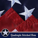 AZCOVER American Flag 5x8 FT Us Flag for Outside Heavy Duty Nylon American Flags for Outdoor with Embroidered Stars Sewn Stipes and Brass Grommets All Weather Lasting United States Flag by GreenHaven Gardens