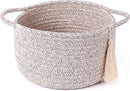 Empty Gift Basket – SweetMemo Mini Woven Rope Organizer Baskets for Gifting, Baby Shower, Desk, Makeup Brushes, Bathroom, Shelves – Small Decorative Storage Bin with Gift Bag & Ribbon – Warm Brown by TinyTreasures Baby Boutique