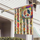 FLAGWIX Peace Hippie Flag - Decorations For Home, Outside, House Flag 30x40, People Living Life In Peace Hippie Flag - USA House Garden Flags - Decorative Outdoor Flags by GreenHaven Gardens