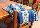 Inca Aztec Throw, Queen, King Blanket | Southwest Indian Navajo Boho Style | Native Cover for Camping, Bedding, Couch, Vanlife | Faux Alpaca, Lightweight, Hypoallergenic (Kocha Blue, Throw) by CozyNest Decor