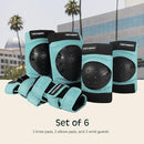 Retrospec Knee Pads, Elbow Pads & Wrist Guards for Men, Women & Kids - Protective Gear for Skateboarding, Roller Skate, Rollerblade, BMX & Scooter - Multi Sport Pad Set by TinyTreasures Baby Boutique