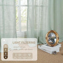 LAMIT Light Sage Linen Curtains 45 Inches Long for Bedroom, Semi Sheer Light Filtering Panels Bronze Grommet Neutral Drapes for Kitchen/Window/Bedroom, 2 Panels Set, 52 x 45 Inch by CozyNest Decor