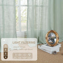 LAMIT Light Sage Linen Curtains 90 Inch for Bedroom, Bronze Grommet Linen Textured Semi Sheer Curtains Light Filtering Drapes for Living Room/Farmhouse, 2 Panels, 52 x 90 Inch by CozyNest Decor