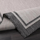 CAMILSON Indoor Outdoor Rug, 8x10 Bordered Gray Modern Area Rugs for Indoor and Outdoor Patios, Kitchen and Hallway Mats, Washable Porch Deck Outside Carpet (Bordered Grey, 8 x 10) by GreenHaven Gardens